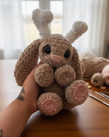 Jackalope Crochet Pattern, Lenora Amigurumi PDF Tutorial, Horned Bunny Doll (Digital Download)