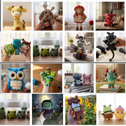 Combo random 50 Crochet Pattern (PDF Download)