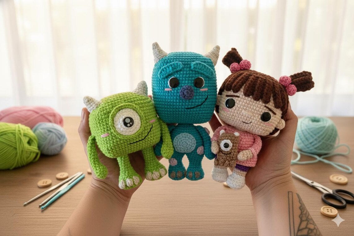 Sully Amigurumi Crochet Pattern, Monster Stuffed Toy DIY (Digital Download)